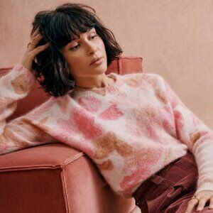 Sezane May Jumper - Pink flowers - NWOT